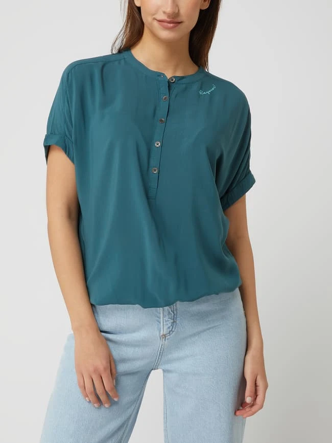 Ragwear Blusenshirt Aus Viskose Mit Verkürzter Knopfleiste Modell 'Ricota' - Petrol 4 Ragwear Blusenshirt Aus Viskose Mit Verkürzter Knopfleiste Modell 'Ricota' - Petrol – Bild 4
