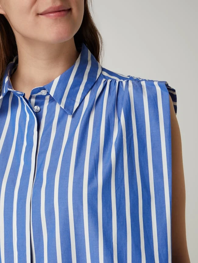 Mango Blusentop Mit Streifenmuster Modell 'Flori' - Blau 3 Mango Blusentop Mit Streifenmuster Modell 'Flori' - Blau – Bild 3