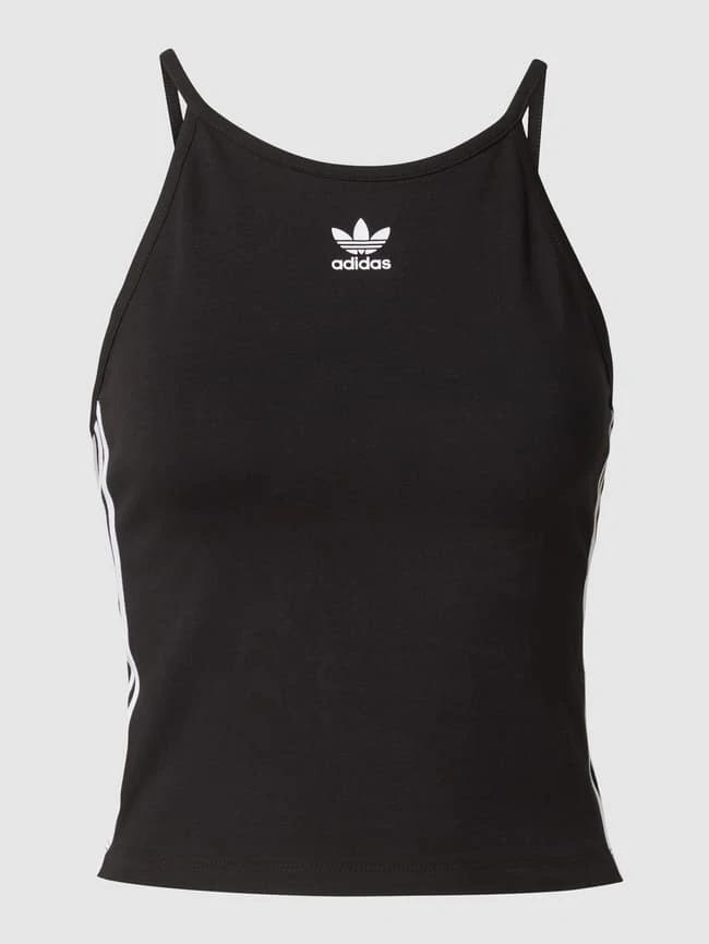 Adidas Originals Crop Top Mit Label-Streifen - Schwarz 2 Adidas Originals Crop Top Mit Label-Streifen - Schwarz – Bild 2