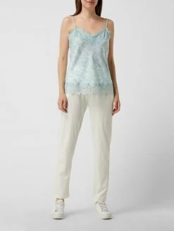 Rosemunde Top Mit Spitze - Hellblau