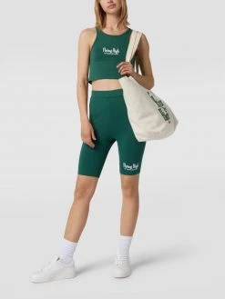 On Vacation On Vacation X P&C - Crop Top Mit Label-Stitching - Dunkelgrün