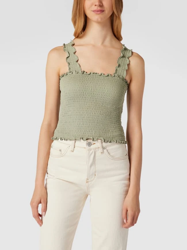 REVIEW Crop Top In Smok-Optik - Schilf 4 REVIEW Crop Top In Smok-Optik - Schilf – Bild 4