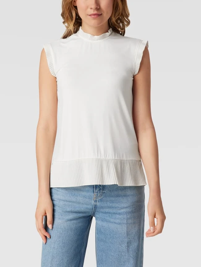 Jake*s Collection Bluse Mit Plisseefalten - Ecru 4 Jake*s Collection Bluse Mit Plisseefalten - Ecru – Bild 4