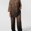 Marina Rinaldi PLUS SIZE Bluse Mit Allover-Animal-Print Modell 'Farina' - Schwarz