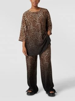 Marina Rinaldi PLUS SIZE Bluse Mit Allover-Animal-Print Modell 'Farina' - Schwarz