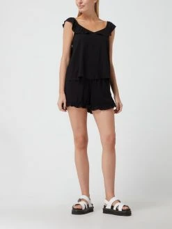 Only Blusentop Mit Rüschen Modell 'Nova Life' - Schwarz