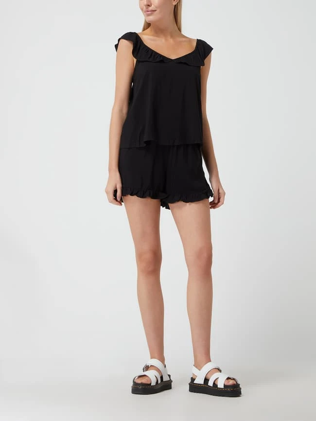 Only Blusentop Mit Rüschen Modell 'Nova Life' - Schwarz 1 Only Blusentop Mit Rüschen Modell 'Nova Life' - Schwarz