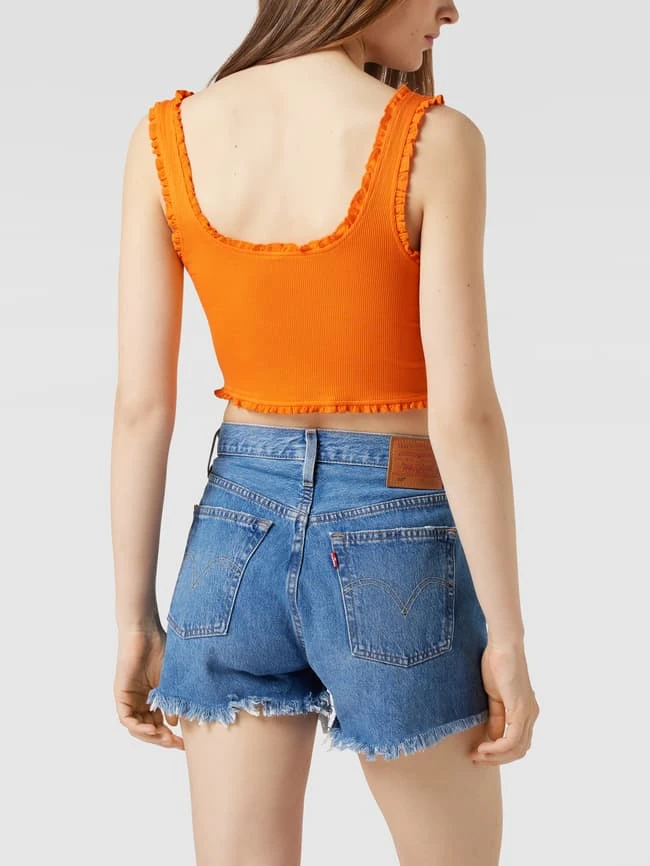 Only Crop Top Mit Rüschen - Orange 5 Only Crop Top Mit Rüschen - Orange – Bild 5