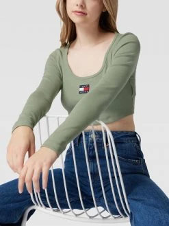 Tommy Jeans Cropped Longsleeve Mit Label-Patch Modell 'CROP RIB CENTER BADGE' - Mint -Kendall & Kylie Shop 6op3gjq88kok2lae8943ie1l9594mhq8853jck1i8kqjghqb75650e2k70q48ga48sp34i9p8cql6jil6go62opkcgp62p3261j32chk6gp3ce1hc5h34or46lh62dpl74q62oo