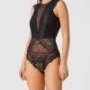 LASCANA Body Mit Floraler Spitze - Schwarz