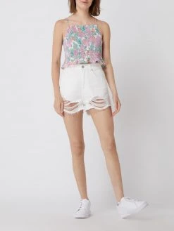 NA-KD Crop Top Mit Volants - Purple