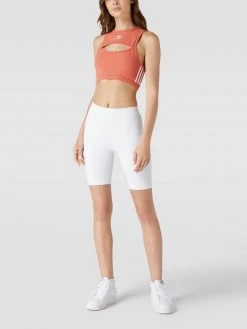 Adidas Originals Crop Top Mit Ripp-Optik - Rostrot