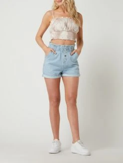 REVIEW Crop Top Im Batik-Look - Mauve