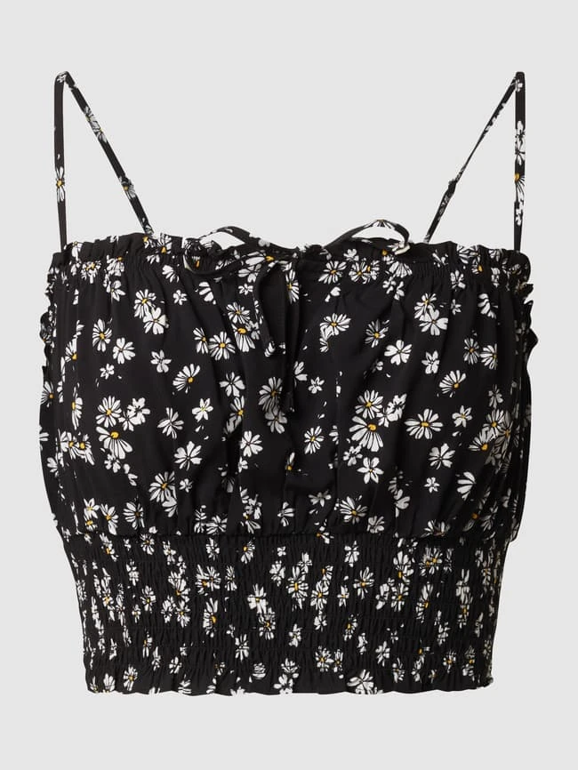 REVIEW Crop Top Aus Viskose Mit Floralem Muster - Schwarz 2 REVIEW Crop Top Aus Viskose Mit Floralem Muster - Schwarz – Bild 2