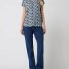 Fransa Blusenshirt Mit Floralem Muster Modell 'Fedot' - Bleu