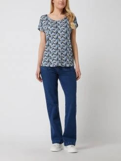 Fransa Blusenshirt Mit Floralem Muster Modell 'Fedot' - Bleu