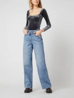 Mango Body Aus Samt Modell 'Carol' - Mittelgrau