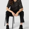 Marc O'Polo Denim Bluse Mit Floralem Allover-Muster - Schwarz