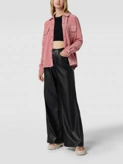 REVIEW Crop Top Mit Label-Stitching - Schwarz