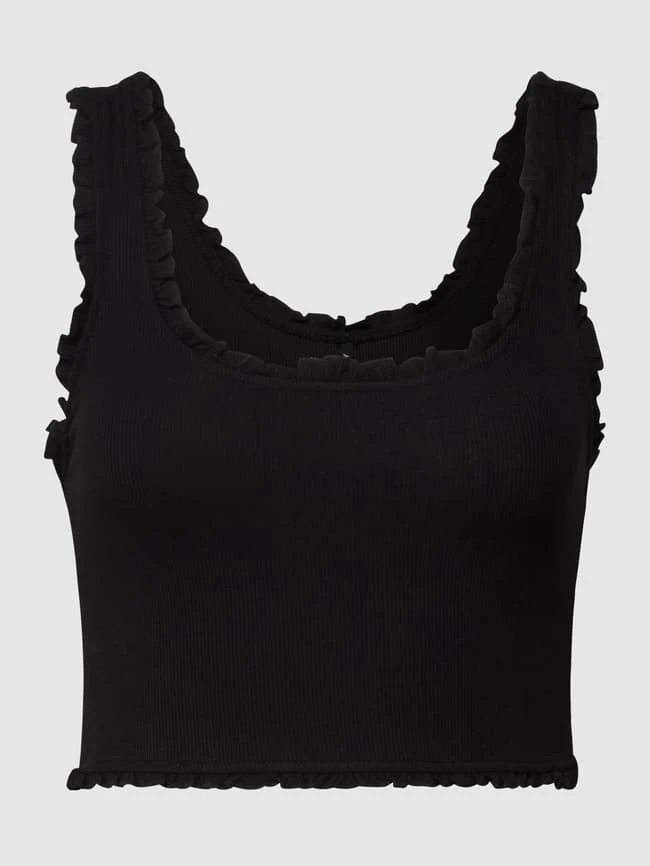 Only Crop Top Mit Rüschen - Schwarz 2 Only Crop Top Mit Rüschen - Schwarz – Bild 2