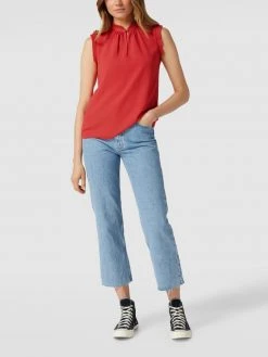 Jake*s Collection Blusentop Mit Schlüsselloch-Ausschnitt - Rostrot
