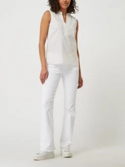 More & More Blusentop Mit Streifenmuster - Beige