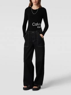Calvin Klein Jeans Body Mit Label-Print - Schwarz