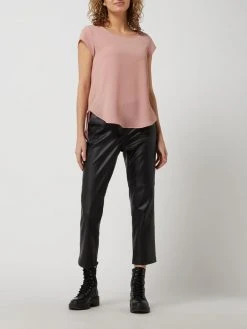 Only Blusenshirt In Unifarbenem Design - Rosé