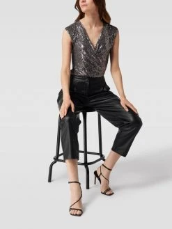 Swing Body Mit Paillettenbesatz - Silber