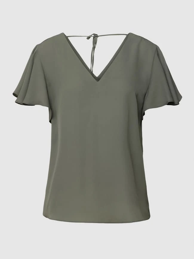 Jake*s Collection Bluse Mit Volantärmeln - Khaki 2 Jake*s Collection Bluse Mit Volantärmeln - Khaki – Bild 2