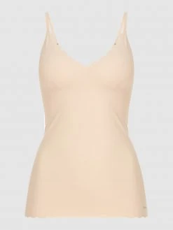 Skiny Top Mit Herausnehmbaren Cups Modell 'Micro Lovers' - Beige