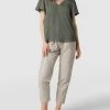 Jake*s Collection Bluse Mit Volantärmeln - Khaki
