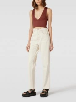BDG Urban Outfitters Crop Top In Ripp-Optik - Schokobraun