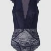 LASCANA Body Mit Floraler Spitze - Marineblau
