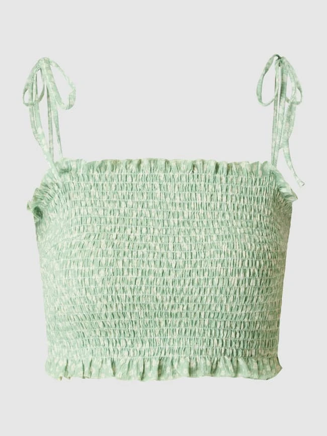 EDITED Crop Top Mit Rüschen Modell 'Sana' - Grün 2 EDITED Crop Top Mit Rüschen Modell 'Sana' - Grün – Bild 2