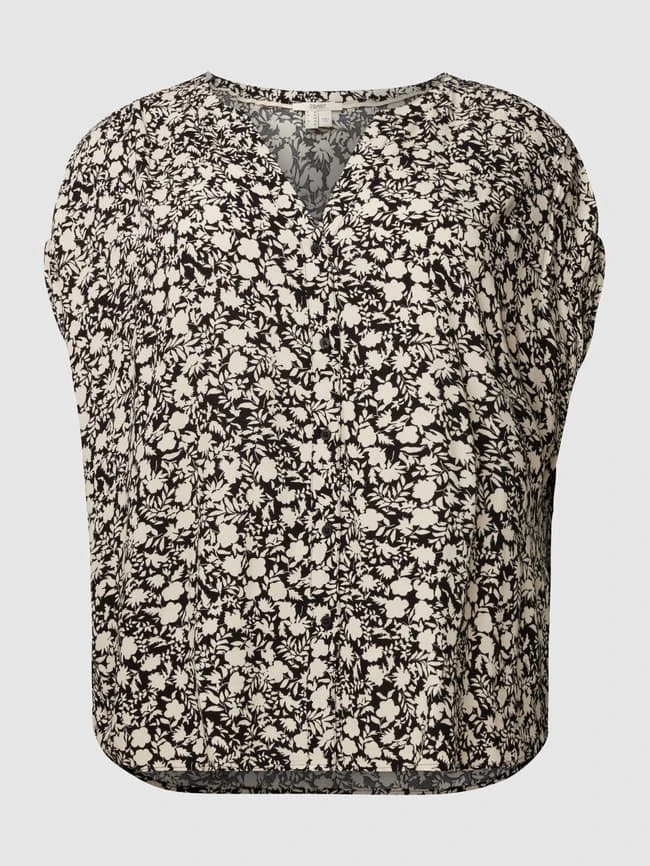 Esprit Curvy PLUS SIZE Bluse Mit Floralem Allover-Muster - Schwarz 2 Esprit Curvy PLUS SIZE Bluse Mit Floralem Allover-Muster - Schwarz – Bild 2