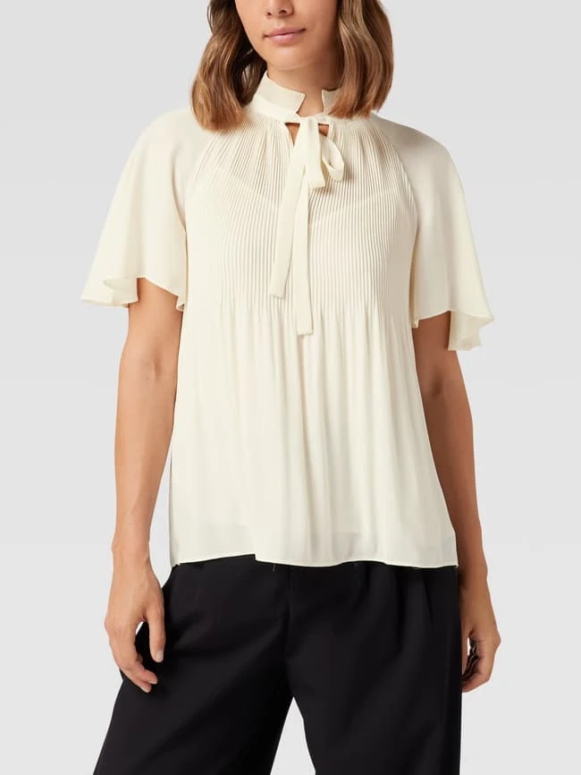 Lauren Ralph Lauren Schluppenbluse Mit Plisseefalten - Offwhite 4 Lauren Ralph Lauren Schluppenbluse Mit Plisseefalten - Offwhite – Bild 4