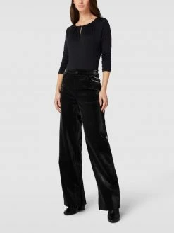 Comma Body Mit Schlüsselloch-Ausschnitt - Schwarz