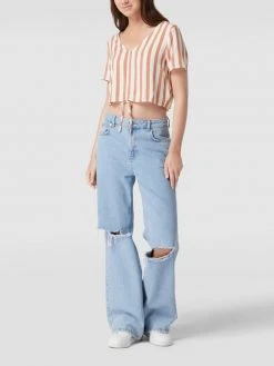 Only Bluse Mit Floralem Allover-Muster - Rostrot