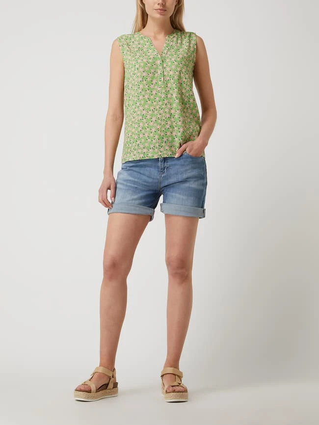 Montego Blusentop Aus Viskose - Apfelgrün 1 Montego Blusentop Aus Viskose - Apfelgrün