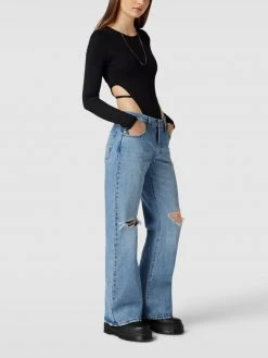 Gina Tricot Body In Ripp-Optik Modell 'Gayle Body' - Schwarz