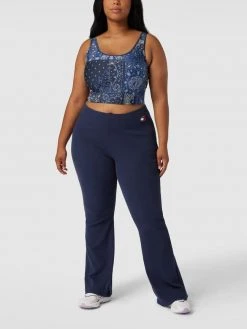 Tommy Hilfiger Curve PLUS SIZE Crop Top Mit Label-Detail Modell 'Bandana' - Marineblau