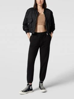 Jake*s Casual Crop Top Aus Frottee - Mittelbraun