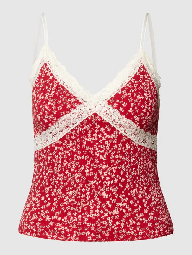 REVIEW Crop Top Mit Spitzenbesatz - Rot 2 REVIEW Crop Top Mit Spitzenbesatz - Rot – Bild 2