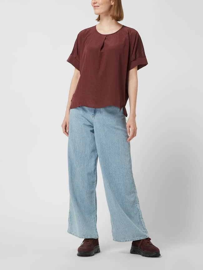 Luisa Cerano Blusenshirt Aus Satin - Bordeaux Rot 1 Luisa Cerano Blusenshirt Aus Satin - Bordeaux Rot