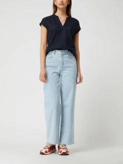 S.Oliver RED LABEL Blusenshirt Mit Kontrastvorderseite - Marineblau