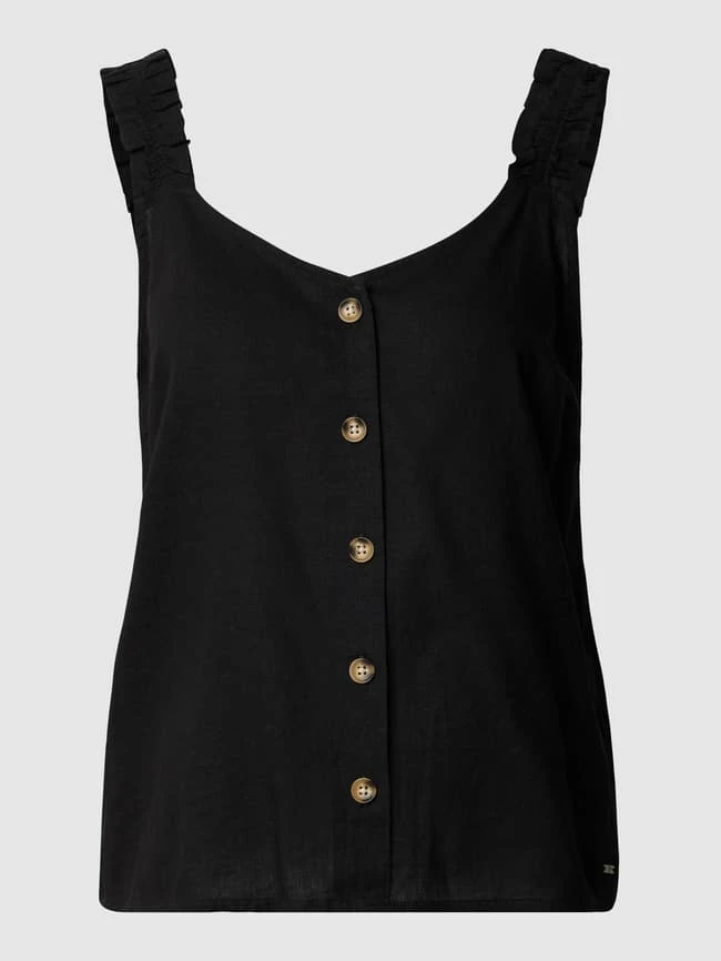 Tom Tailor Denim Blusentop Mit Label-Applikation - Schwarz 2 Tom Tailor Denim Blusentop Mit Label-Applikation - Schwarz – Bild 2