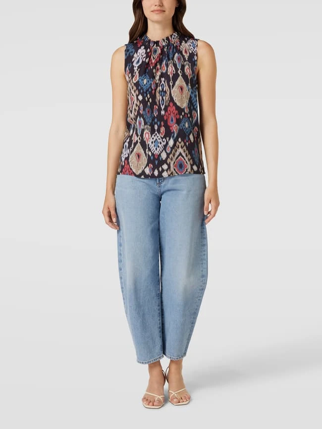 Jake*s Collection Blusentop Mit Allover-Muster - Anthrazit 1 Jake*s Collection Blusentop Mit Allover-Muster - Anthrazit