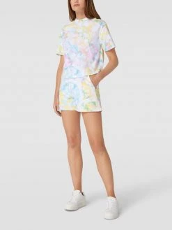 Guess Cropped T-Shirt Mit Batik-Look Modell 'ASHLEIGH' - Hellgelb