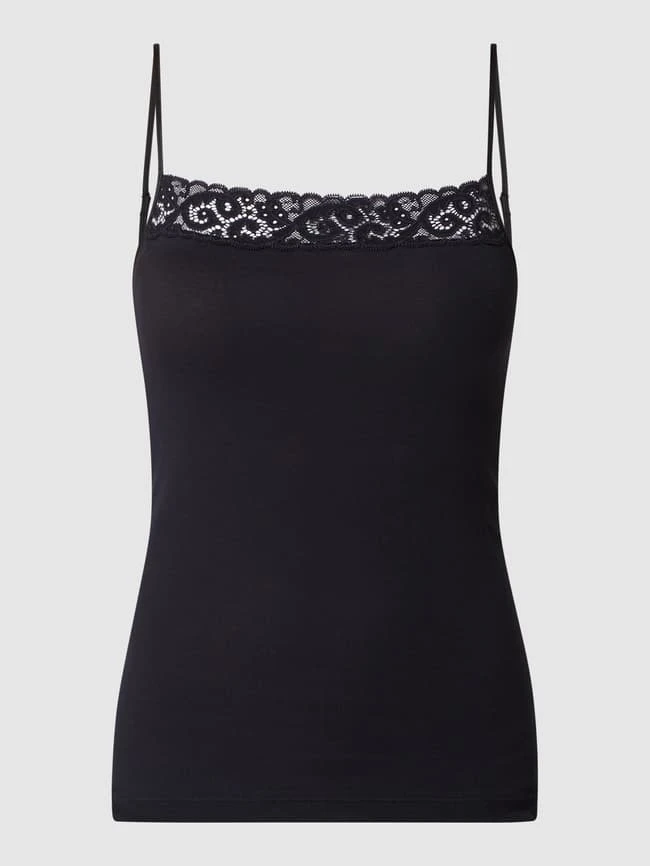 Hanro Top Aus Merzerisierter Baumwolle Modell 'Moments' - Schwarz 2 Hanro Top Aus Merzerisierter Baumwolle Modell 'Moments' - Schwarz – Bild 2